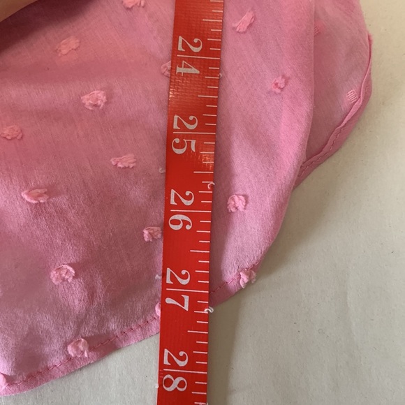 Smythe Balloon Sleeve Pink Swiss Dot Top. Blouse Size XS - Picture 6 of 6